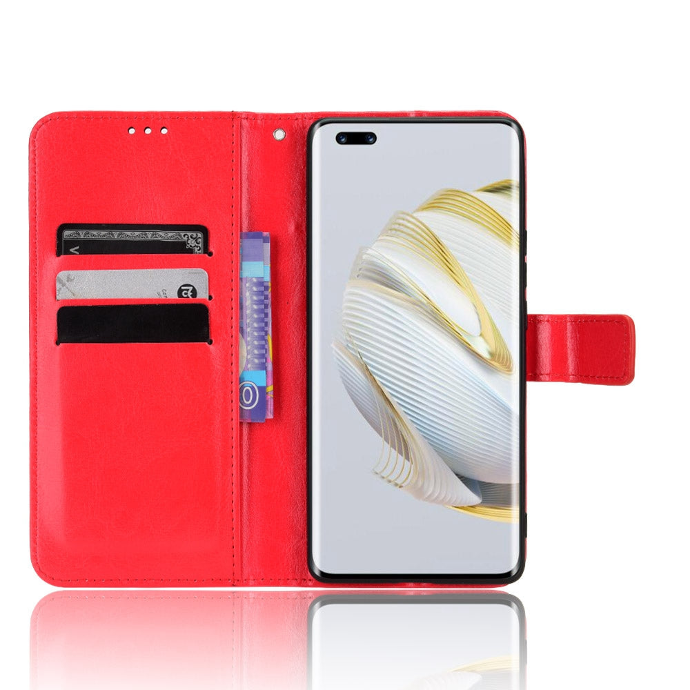 For Huawei nova 10 Pro 4G Cell Phone Wallet Case Crazy Horse Texture PU Leather Stand Cover Protective Shell