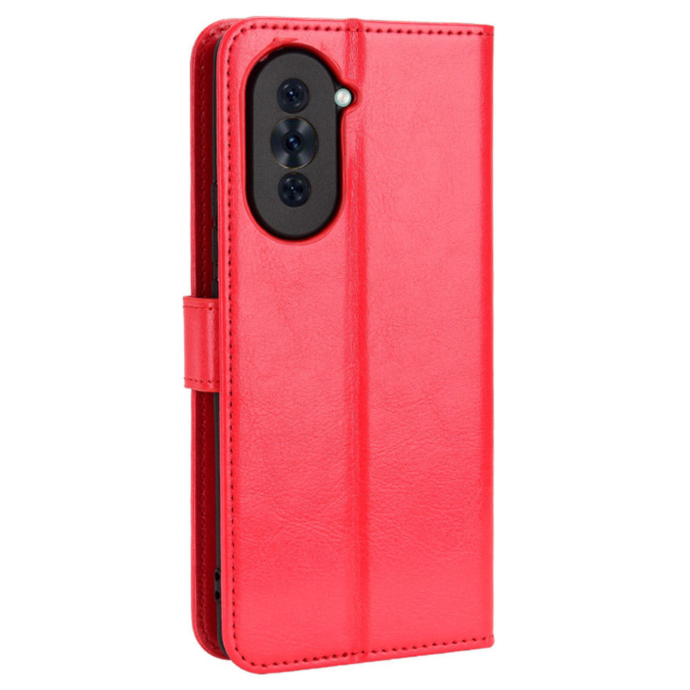 For Huawei nova 10 Pro 4G Cell Phone Wallet Case Crazy Horse Texture PU Leather Stand Cover Protective Shell