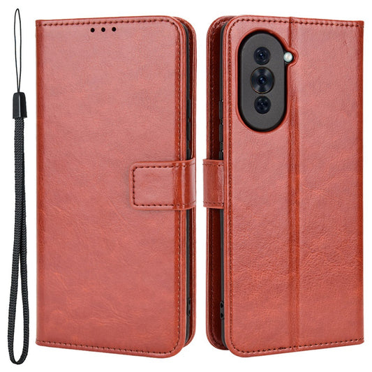 For Huawei nova 10 Pro 4G Cell Phone Wallet Case Crazy Horse Texture PU Leather Stand Cover Protective Shell