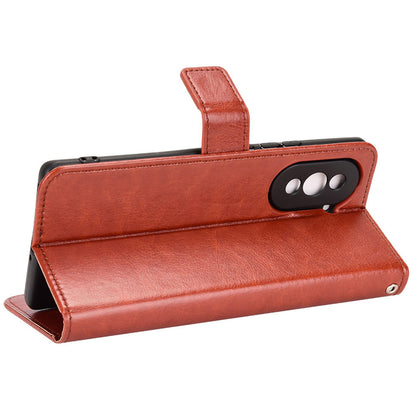 For Huawei nova 10 Pro 4G Cell Phone Wallet Case Crazy Horse Texture PU Leather Stand Cover Protective Shell