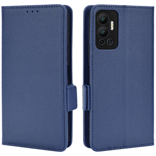 For Infinix Hot 12 4G (X6817) Overall Protection PU Leather Litchi Texture Phone Case Stand Wallet Magnetic Clasp Cover