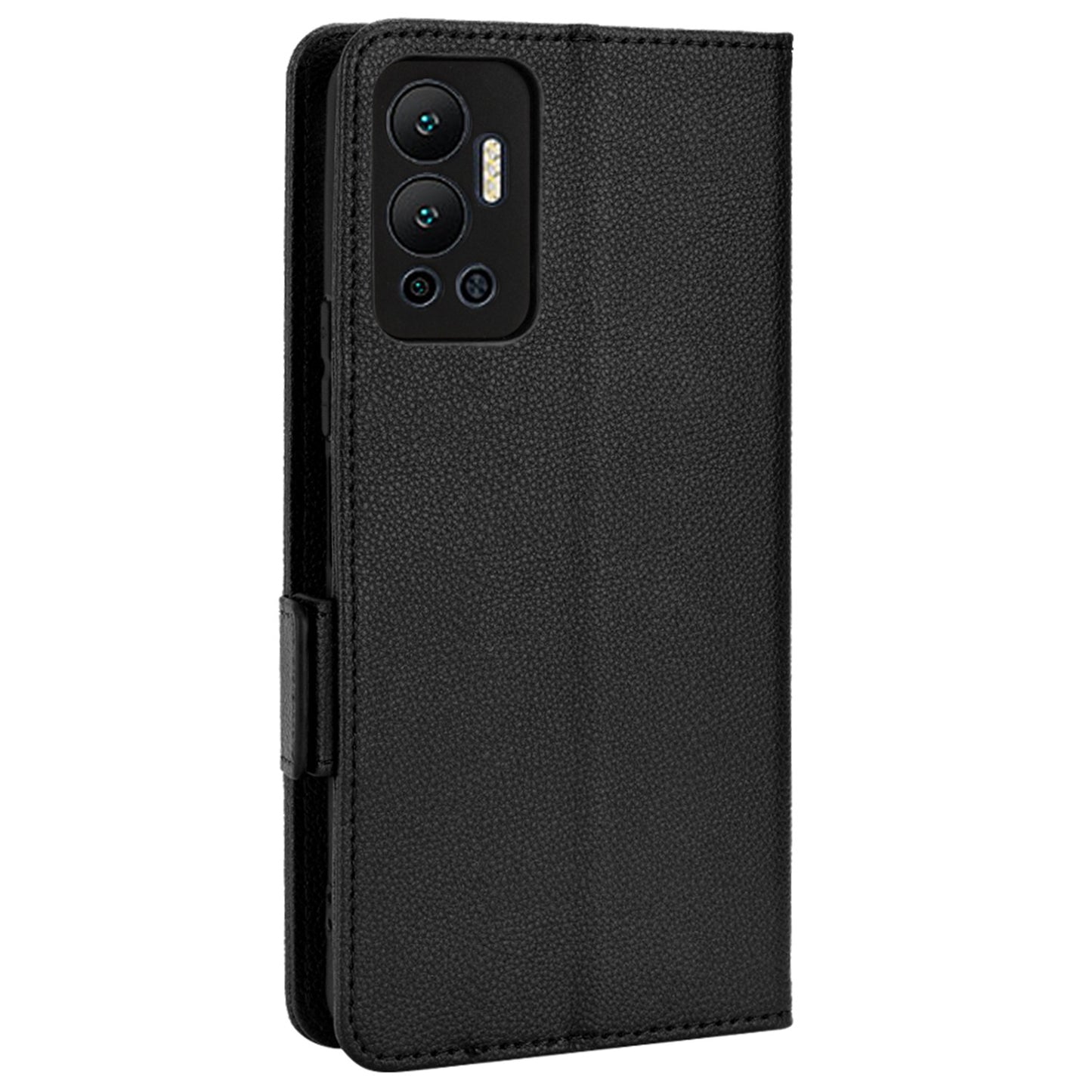 For Infinix Hot 12 4G (X6817) Overall Protection PU Leather Litchi Texture Phone Case Stand Wallet Magnetic Clasp Cover