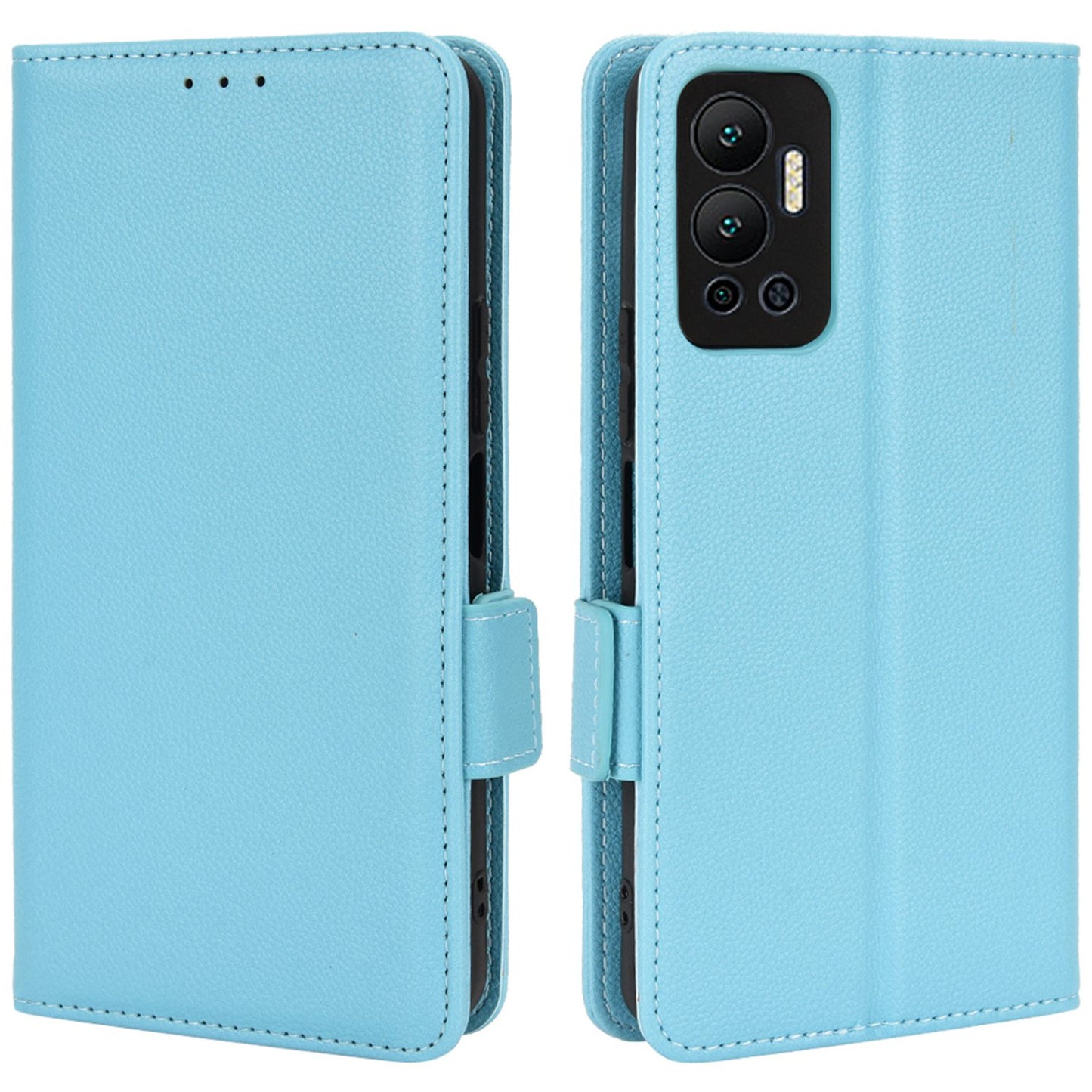 For Infinix Hot 12 4G (X6817) Overall Protection PU Leather Litchi Texture Phone Case Stand Wallet Magnetic Clasp Cover