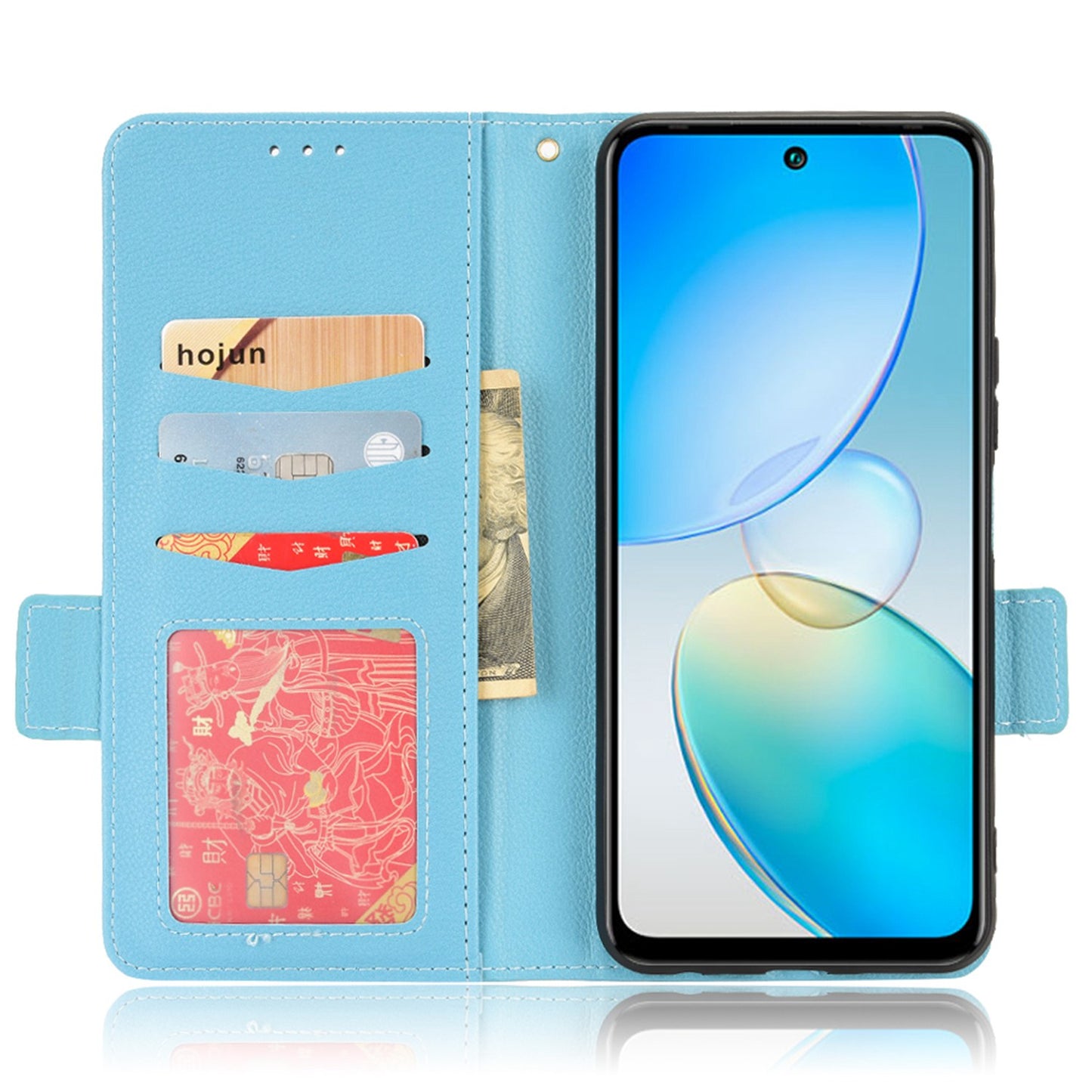 For Infinix Hot 12 4G (X6817) Overall Protection PU Leather Litchi Texture Phone Case Stand Wallet Magnetic Clasp Cover