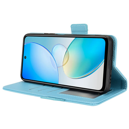 For Infinix Hot 12 4G (X6817) Overall Protection PU Leather Litchi Texture Phone Case Stand Wallet Magnetic Clasp Cover