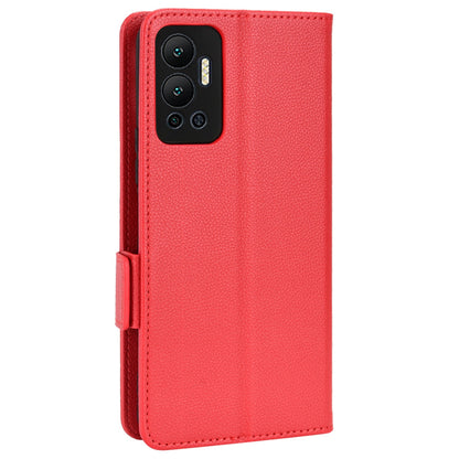For Infinix Hot 12 4G (X6817) Overall Protection PU Leather Litchi Texture Phone Case Stand Wallet Magnetic Clasp Cover