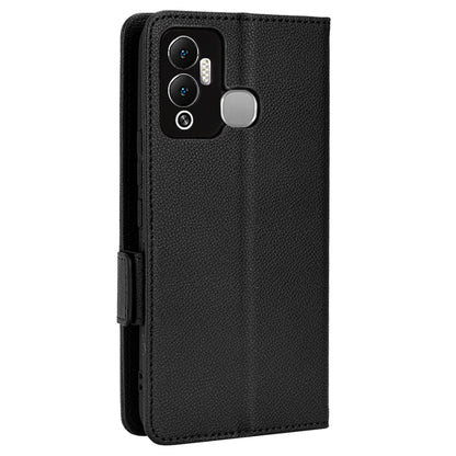 For Infinix Hot 12 Play 4G (X6816C) / Hot 12 Play NFC 4G Well-protected PU Leather Litchi Texture Phone Case Stand Wallet Magnetic Clasp Cover