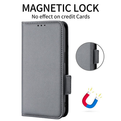 For Infinix Hot 12 Play 4G (X6816C) / Hot 12 Play NFC 4G Well-protected PU Leather Litchi Texture Phone Case Stand Wallet Magnetic Clasp Cover