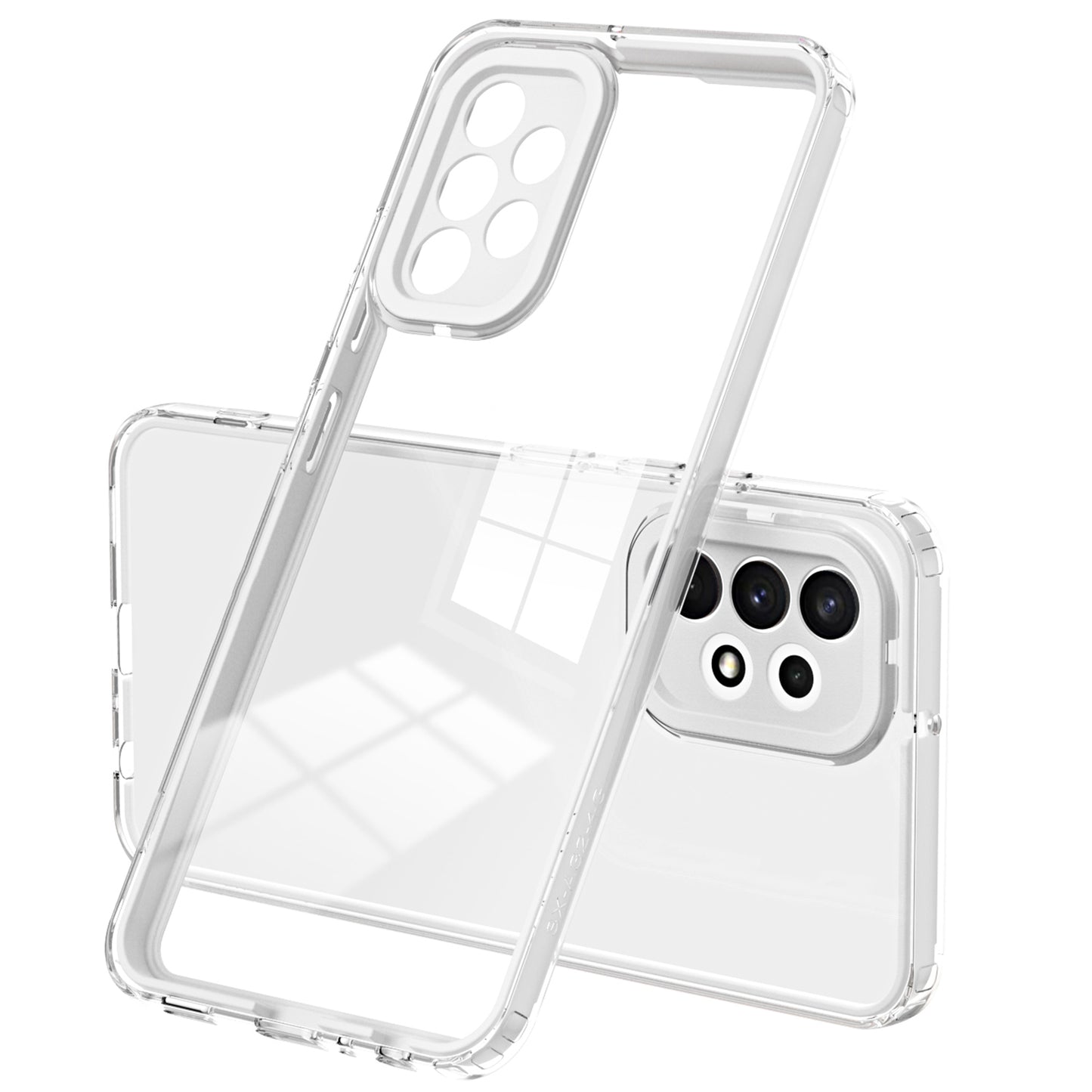 For Samsung Galaxy A73 5G Ultra-thin Clear TPU Phone Case with Colorful Frame Drop-proof Anti-scratch Phone Cover