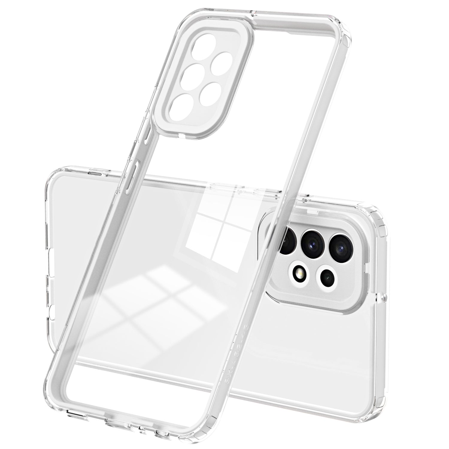 For Samsung Galaxy A73 5G Ultra-thin Clear TPU Phone Case with Colorful Frame Drop-proof Anti-scratch Phone Cover