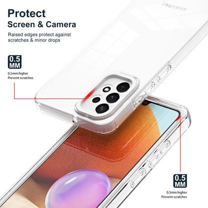 For Samsung Galaxy A73 5G Ultra-thin Clear TPU Phone Case with Colorful Frame Drop-proof Anti-scratch Phone Cover