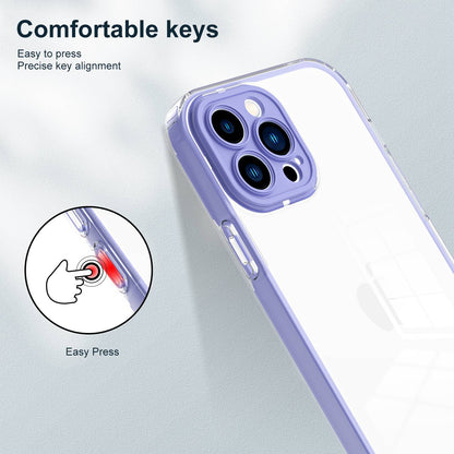 For iPhone 13 Pro 6.1 inch Shockproof Clear Mobile Phone TPU Case with Airbag Protection Colorful Frame Anti-fall Phone Cover