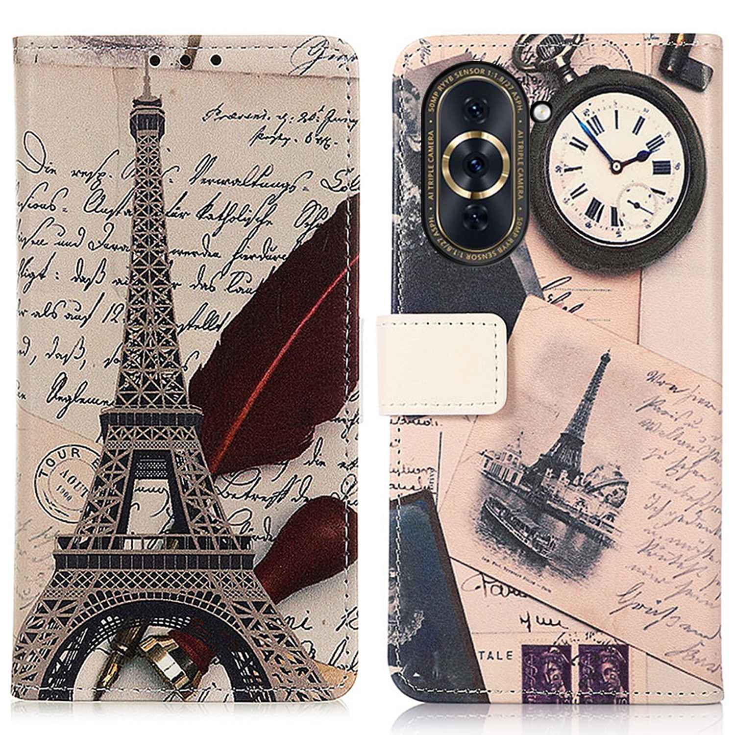 For Huawei nova 10 Pro 4G PU Leather Wallet Stand Case Pattern Printing Magnetic Closure Cover
