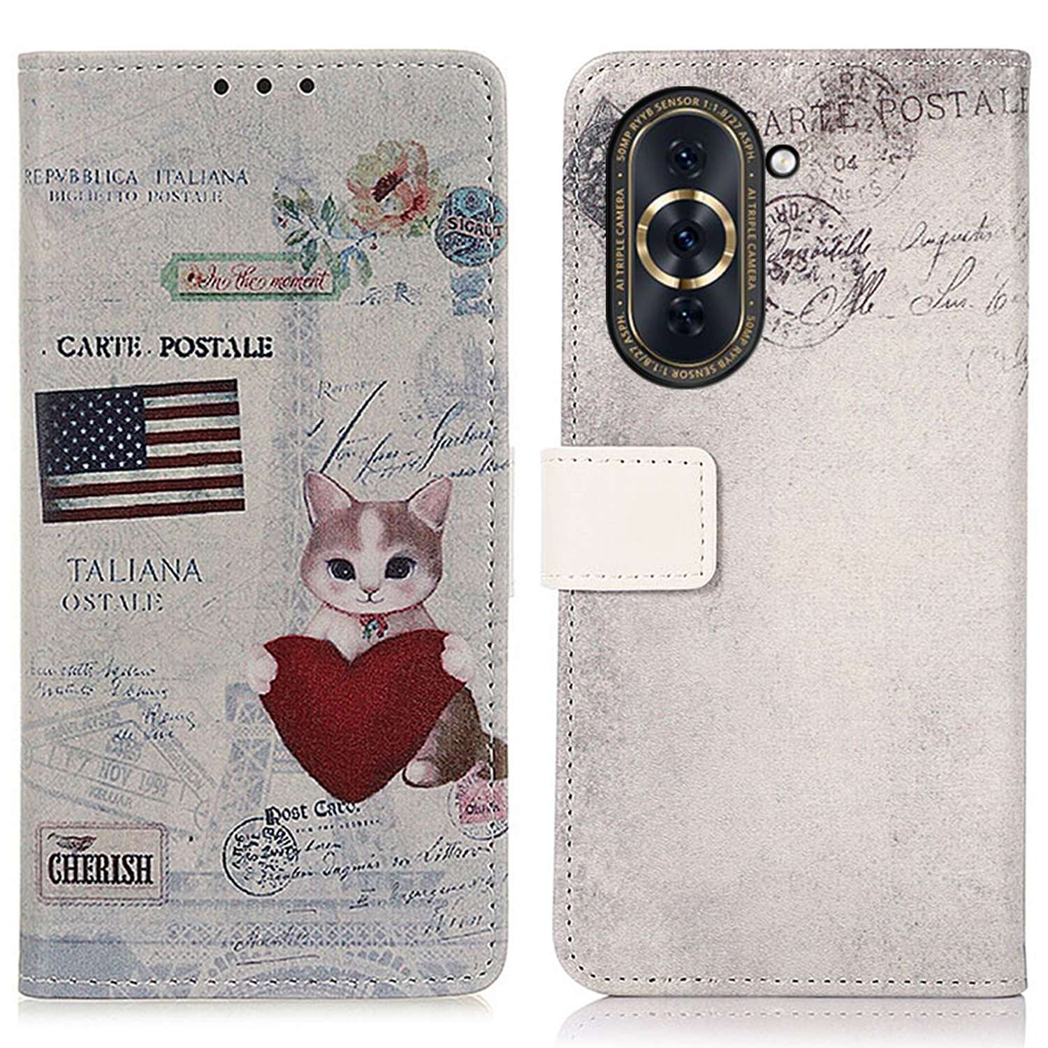 For Huawei nova 10 Pro 4G PU Leather Wallet Stand Case Pattern Printing Magnetic Closure Cover