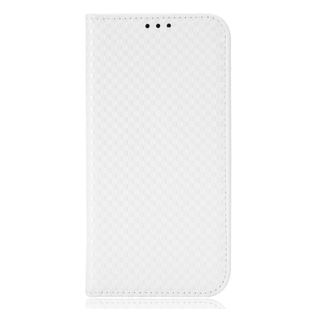 For Alcatel 1B (2022) / TCL 303 Grid Texture Folio Flip PU Leather Stand Case Magnetic Auto-absorbed Cell Phone Wallet Cover
