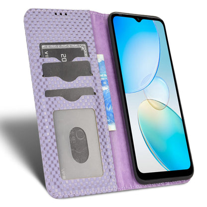 For Infinix Hot 12i 4G Grid Texture PU Leather+Inner TPU Stand Case Magnetic Auto-absorbed Cell Phone Wallet Cover