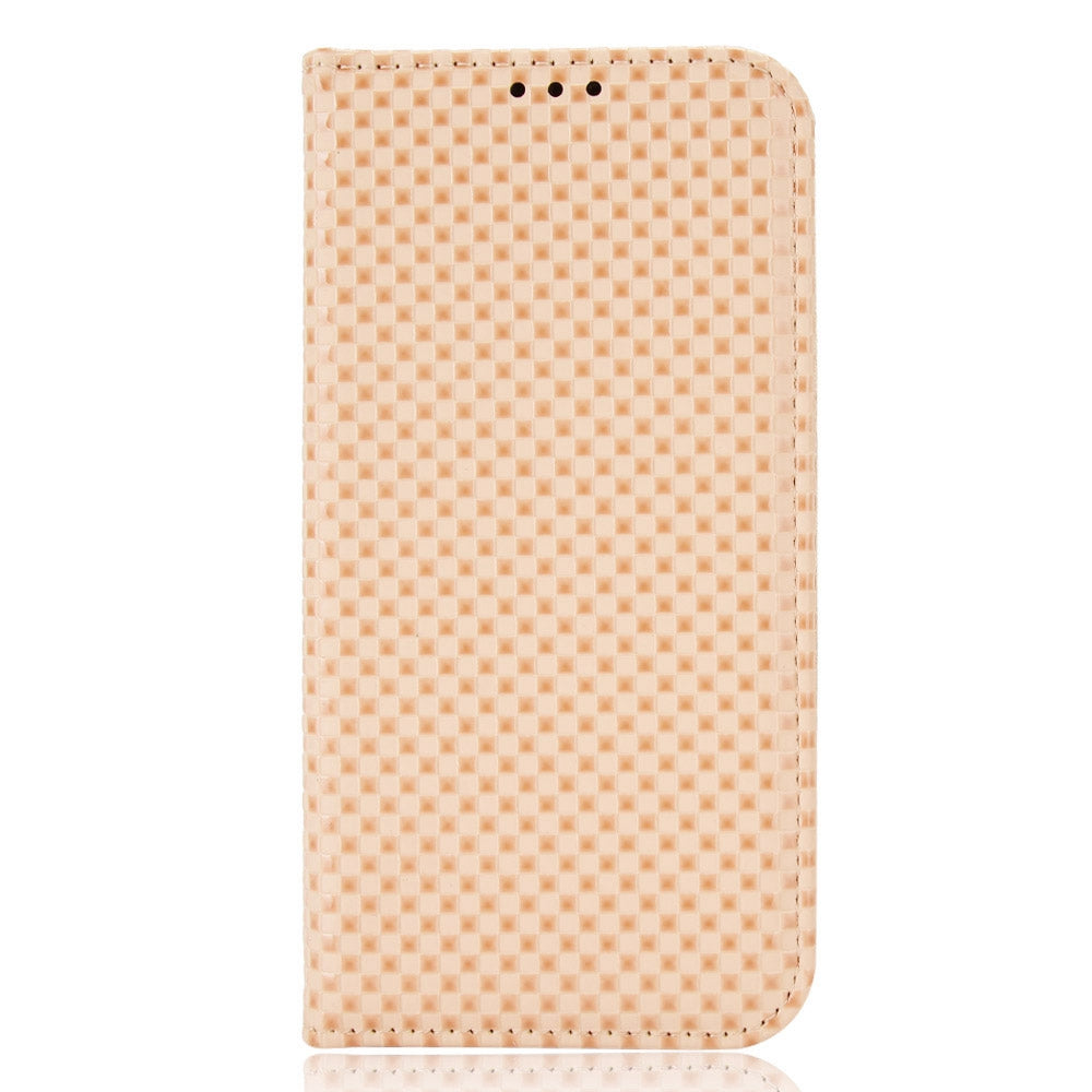For Infinix Hot 12i 4G Grid Texture PU Leather+Inner TPU Stand Case Magnetic Auto-absorbed Cell Phone Wallet Cover