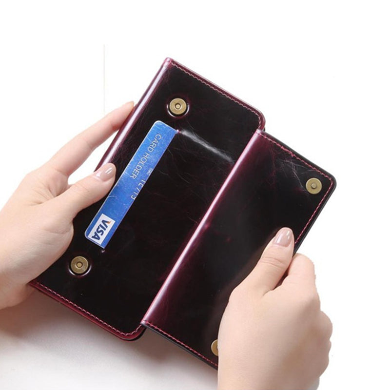 For Samsung Galaxy Z Fold3 5G Waxy Texture Zipper Pocket PU Leather Case Stand Wallet Folio Flip Phone Cover