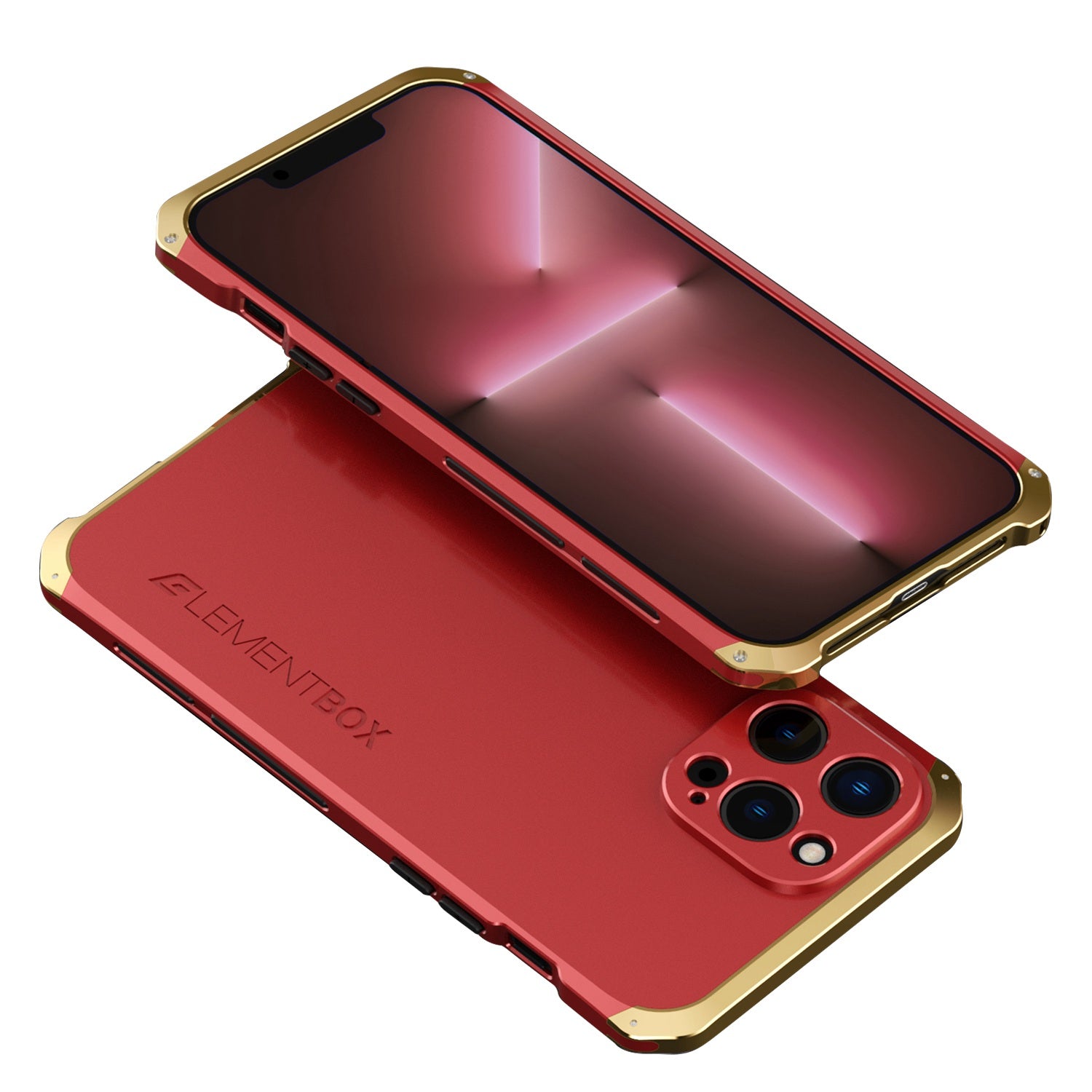For iPhone 13 Pro 6.1 inch 3-Piece Design PC + Metal Edge Phone Protection Case Anti-scratch Anti-drop Cover