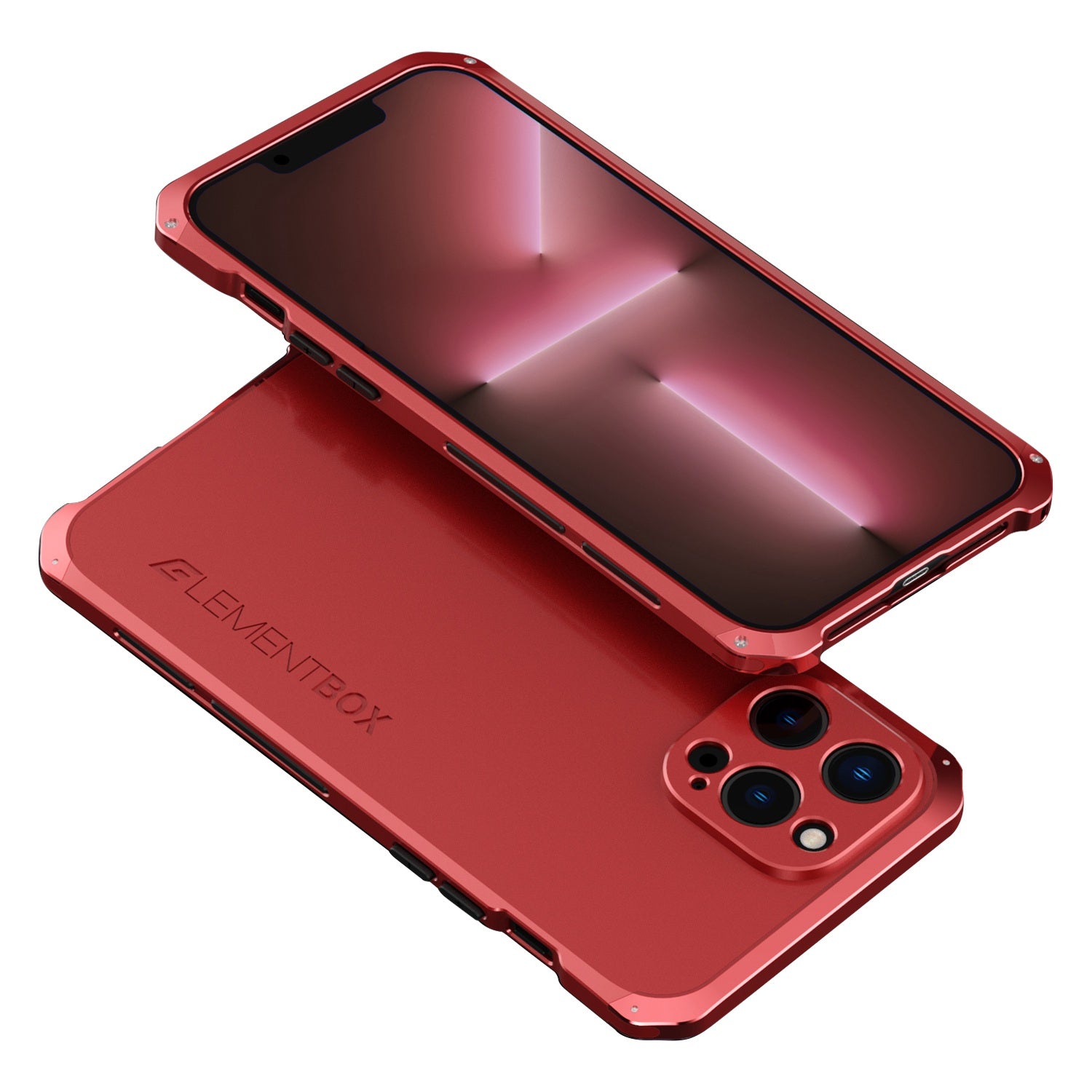 For iPhone 13 Pro 6.1 inch 3-Piece Design PC + Metal Edge Phone Protection Case Anti-scratch Anti-drop Cover