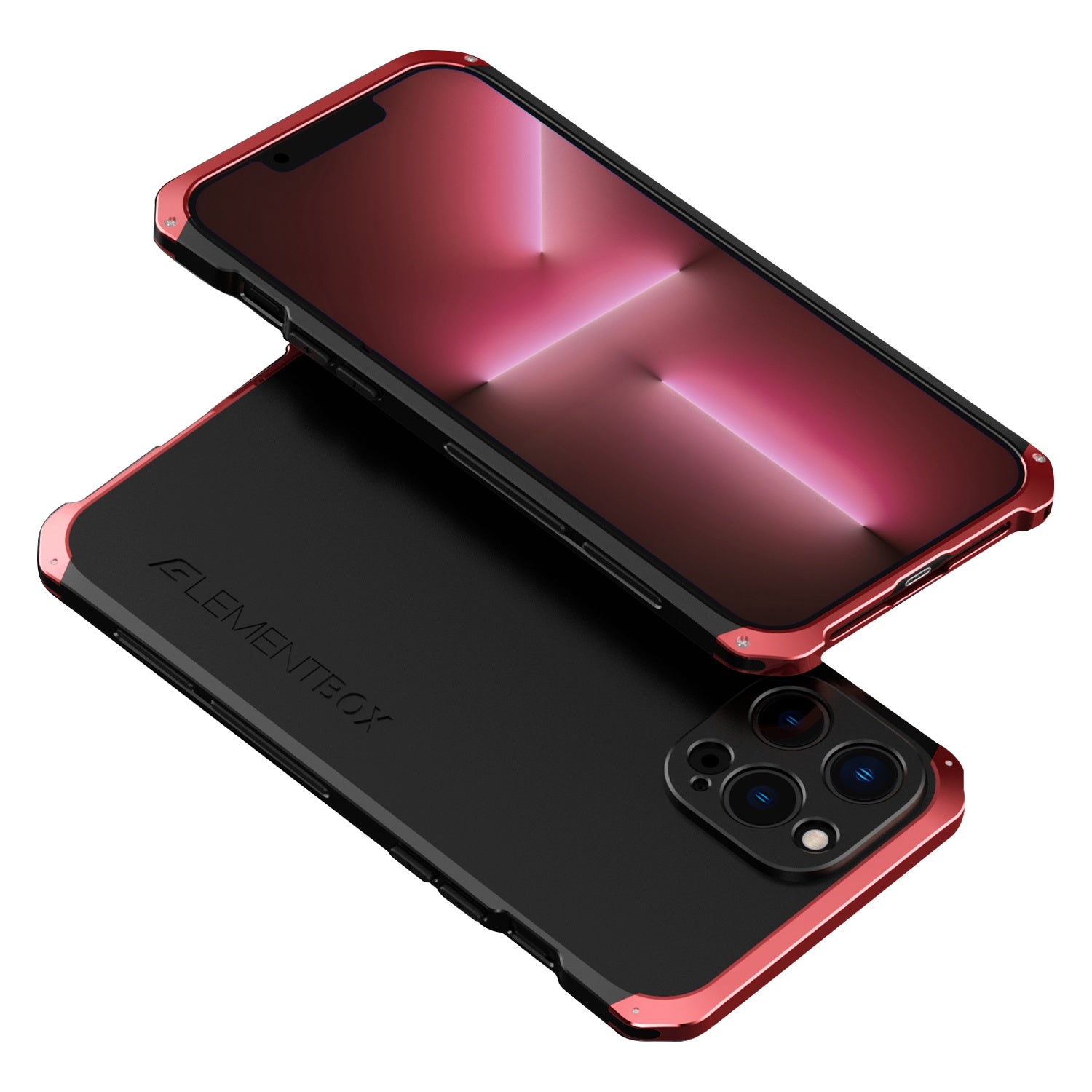 For iPhone 13 Pro 6.1 inch 3-Piece Design PC + Metal Edge Phone Protection Case Anti-scratch Anti-drop Cover