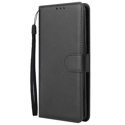 For Samsung Galaxy A13 4G / 5G / A04s 4G (164.7 x 76.7 x 9.1 mm) Scratch Proof Stand Cover, Folio Flip PU Leather Wallet Cell Phone Case with Lanyard