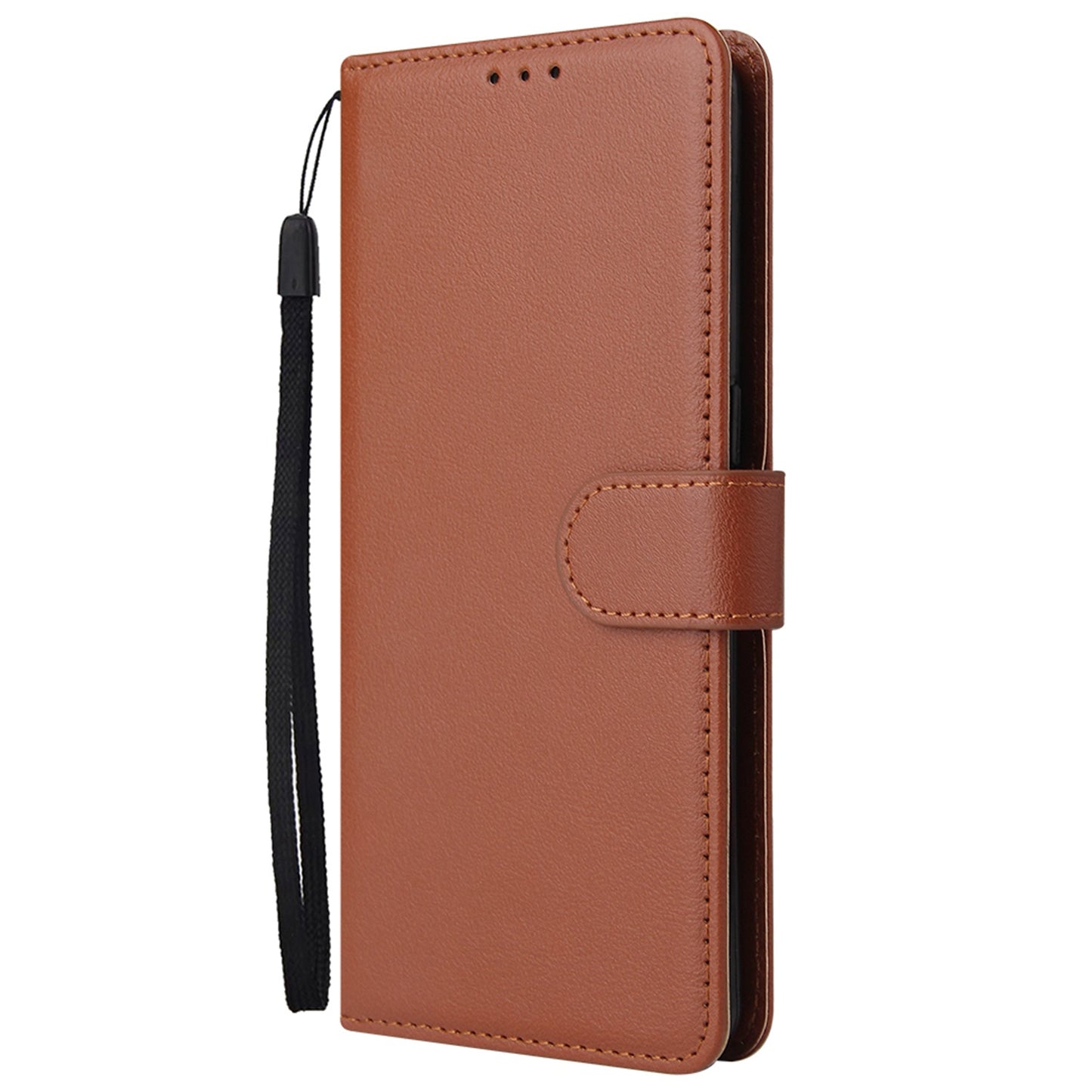 For Samsung Galaxy A13 4G / 5G / A04s 4G (164.7 x 76.7 x 9.1 mm) Scratch Proof Stand Cover, Folio Flip PU Leather Wallet Cell Phone Case with Lanyard