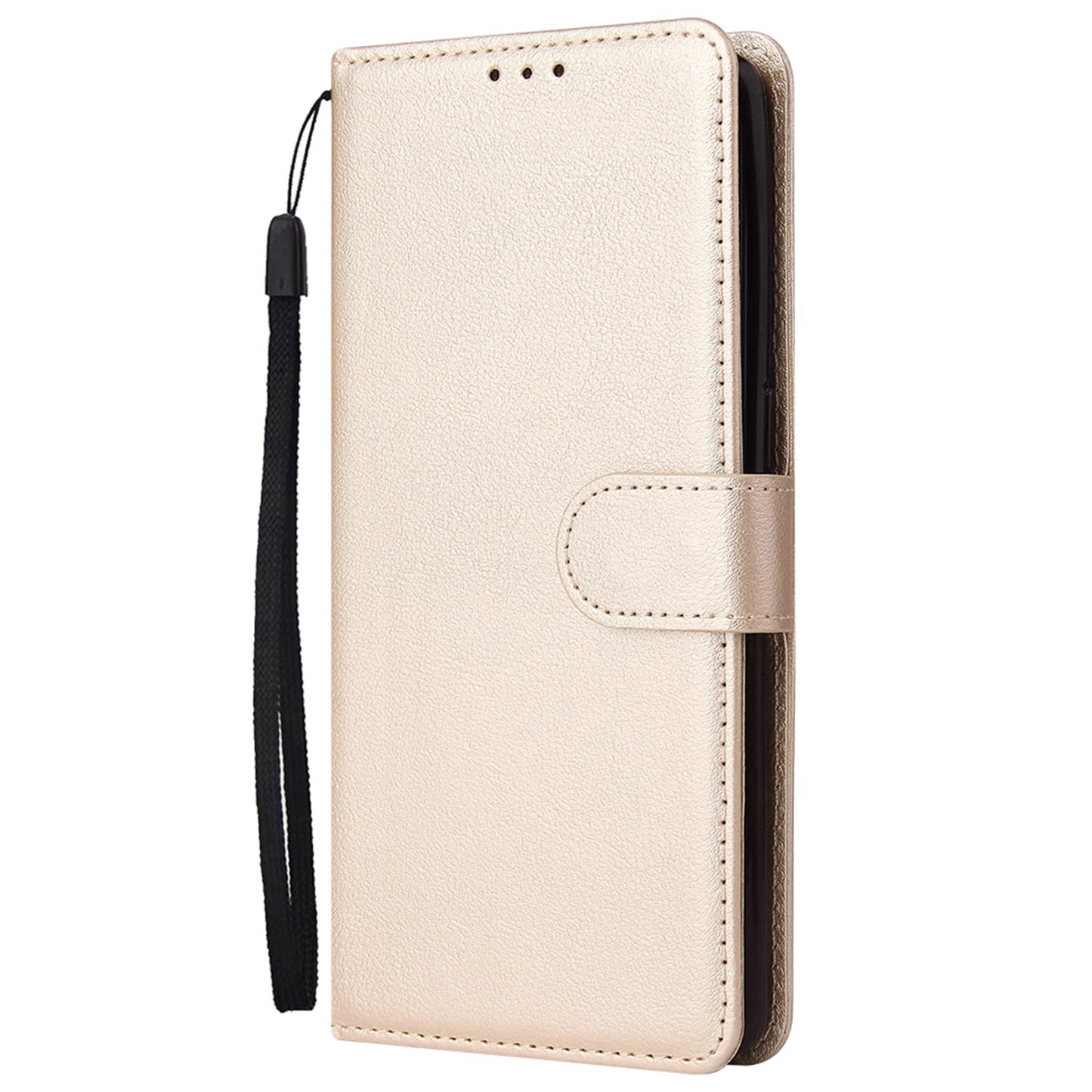 For Samsung Galaxy A13 4G / 5G / A04s 4G (164.7 x 76.7 x 9.1 mm) Scratch Proof Stand Cover, Folio Flip PU Leather Wallet Cell Phone Case with Lanyard