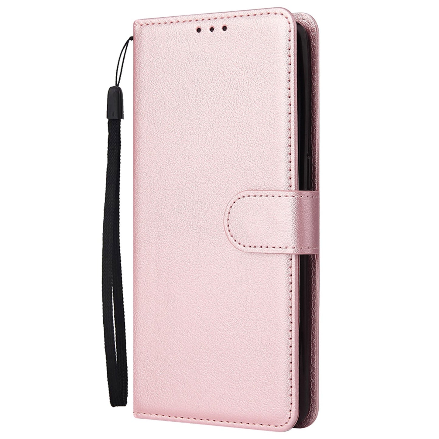 For Samsung Galaxy A13 4G / 5G / A04s 4G (164.7 x 76.7 x 9.1 mm) Scratch Proof Stand Cover, Folio Flip PU Leather Wallet Cell Phone Case with Lanyard