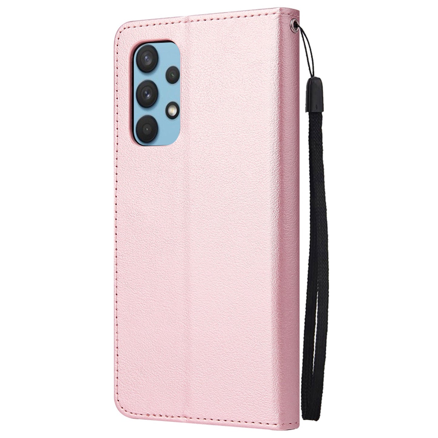 For Samsung Galaxy A13 4G / 5G / A04s 4G (164.7 x 76.7 x 9.1 mm) Scratch Proof Stand Cover, Folio Flip PU Leather Wallet Cell Phone Case with Lanyard