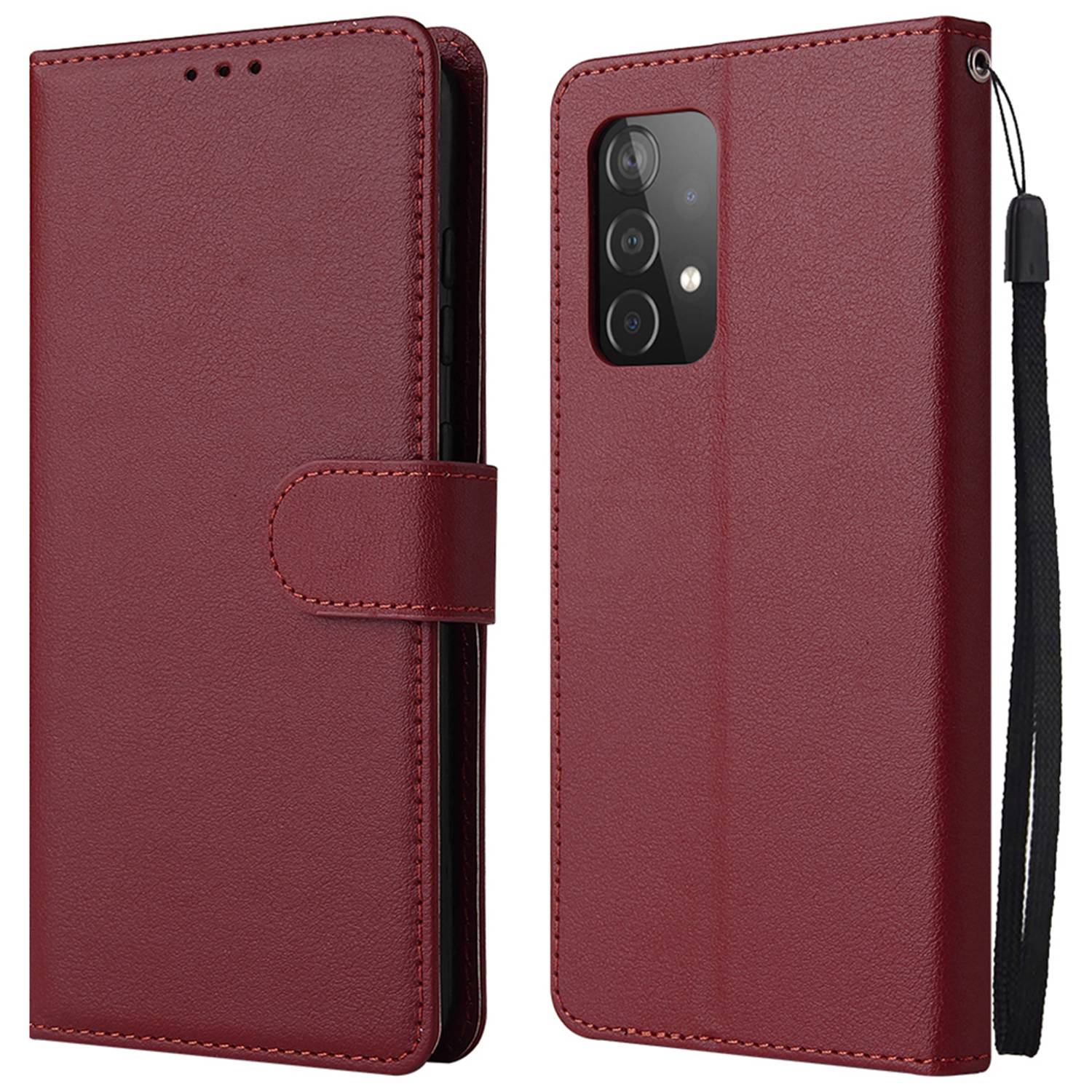 For Samsung Galaxy A52 4G / 5G / A52s 5G Stand Wallet PU Leather Phone Cover Soft Inner TPU Case