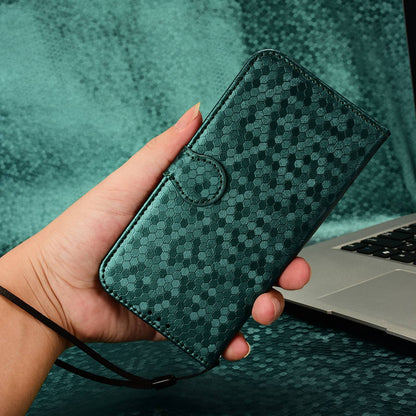 For iPhone 13 Pro 6.1 inch Anti-scratch Imprinted Dot Pattern PU Leather Phone Case Wallet Stand Flip Phone Shell Bag