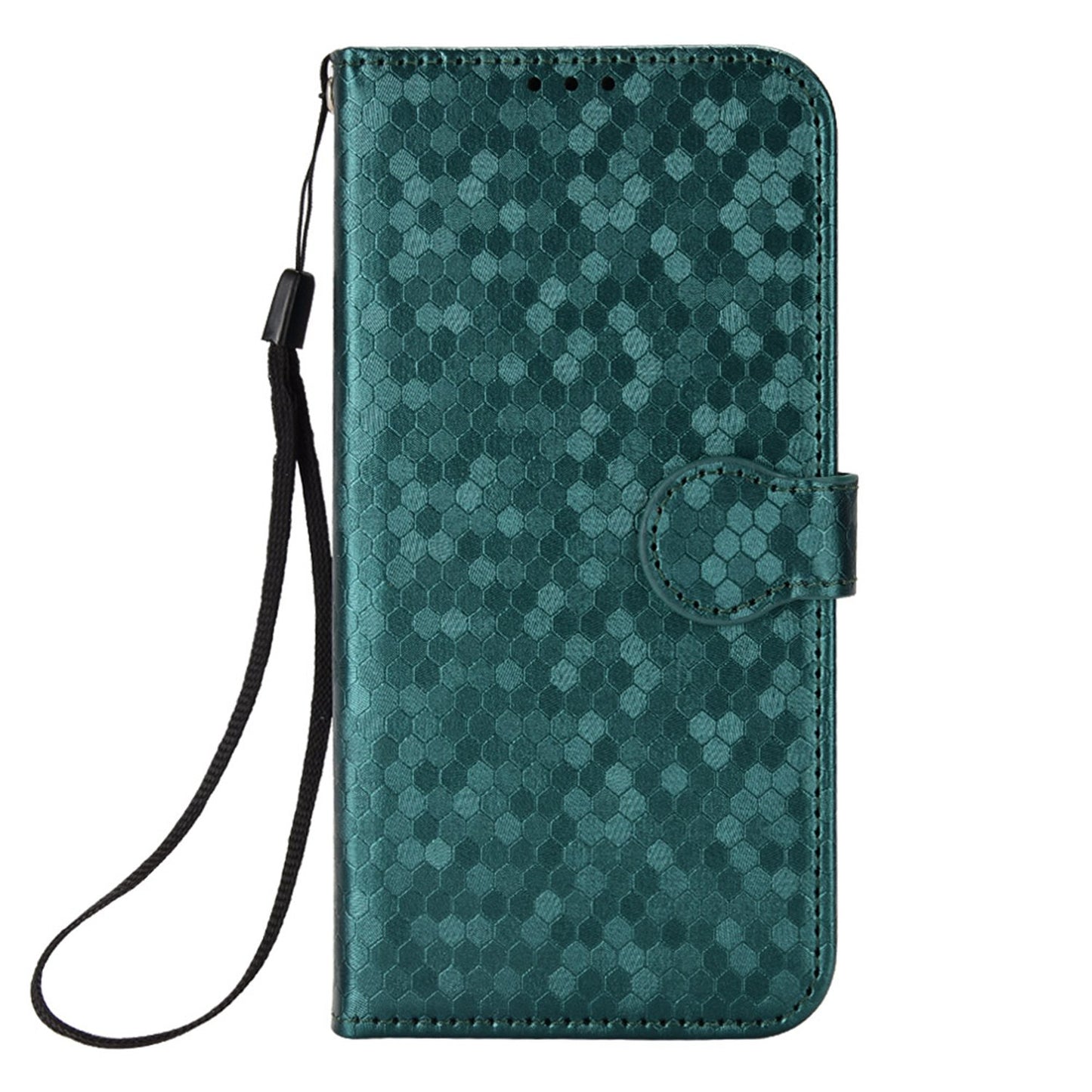 For iPhone 13 Pro 6.1 inch Anti-scratch Imprinted Dot Pattern PU Leather Phone Case Wallet Stand Flip Phone Shell Bag