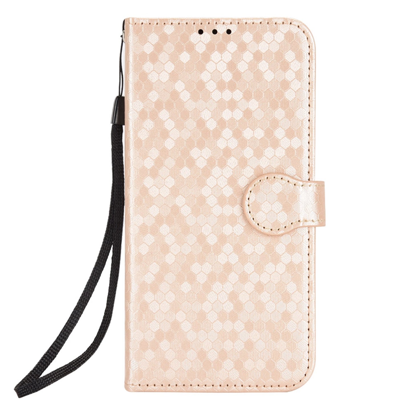 For iPhone 13 Pro 6.1 inch Anti-scratch Imprinted Dot Pattern PU Leather Phone Case Wallet Stand Flip Phone Shell Bag