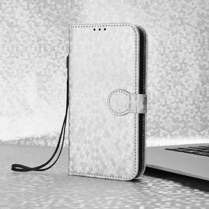 For iPhone 13 Pro 6.1 inch Anti-scratch Imprinted Dot Pattern PU Leather Phone Case Wallet Stand Flip Phone Shell Bag