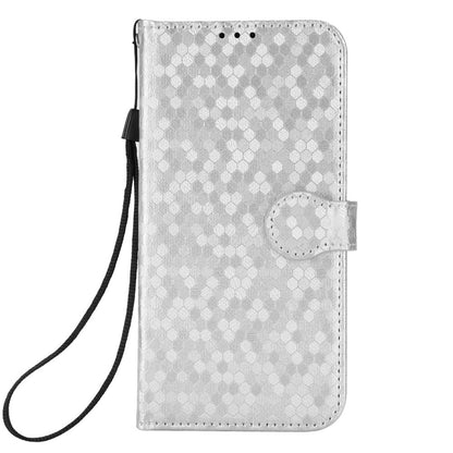 For iPhone 13 Pro 6.1 inch Anti-scratch Imprinted Dot Pattern PU Leather Phone Case Wallet Stand Flip Phone Shell Bag
