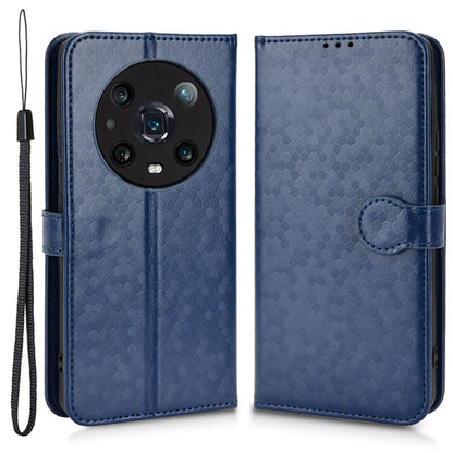 For Honor Magic4 Pro 5G Anti-dust PU Leather Phone Case Imprinted Dot Pattern Wallet Stand Flip Mobile Phone Cover