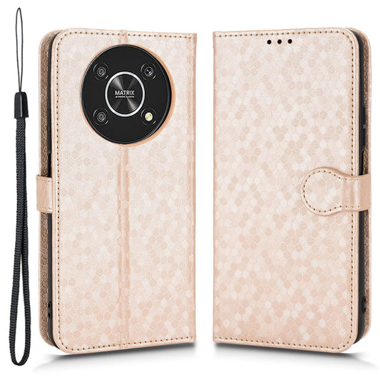 For Honor 9X / X30 5G / Magic4 Lite 5G Imprinted Dot Pattern PU Leather Phone Case Wallet Stand Flip Phone Cover