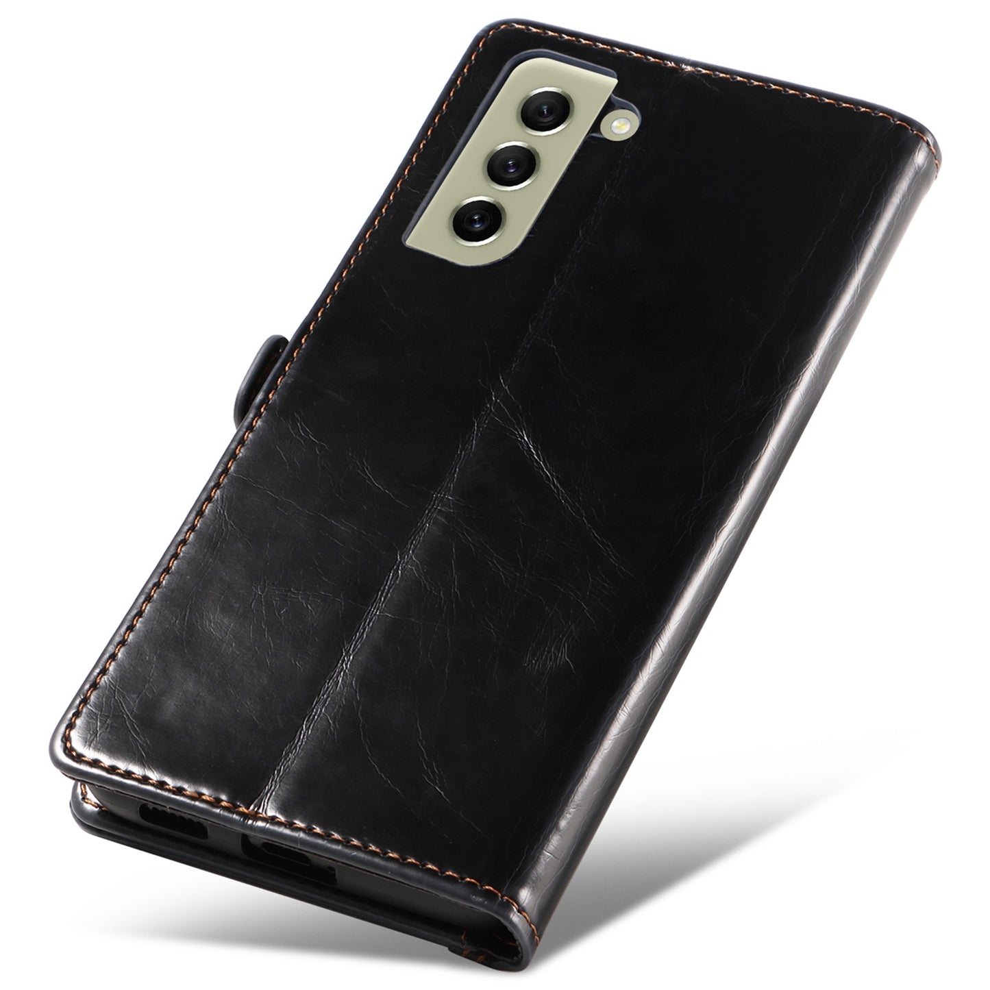 GQ.UTROBE 010 Series RFID Blocking PU Leather+TPU Phone Cover for Samsung Galaxy S22+ 5G, Anti-dust Anti-scratch Phone Supporting Stand Wallet Case