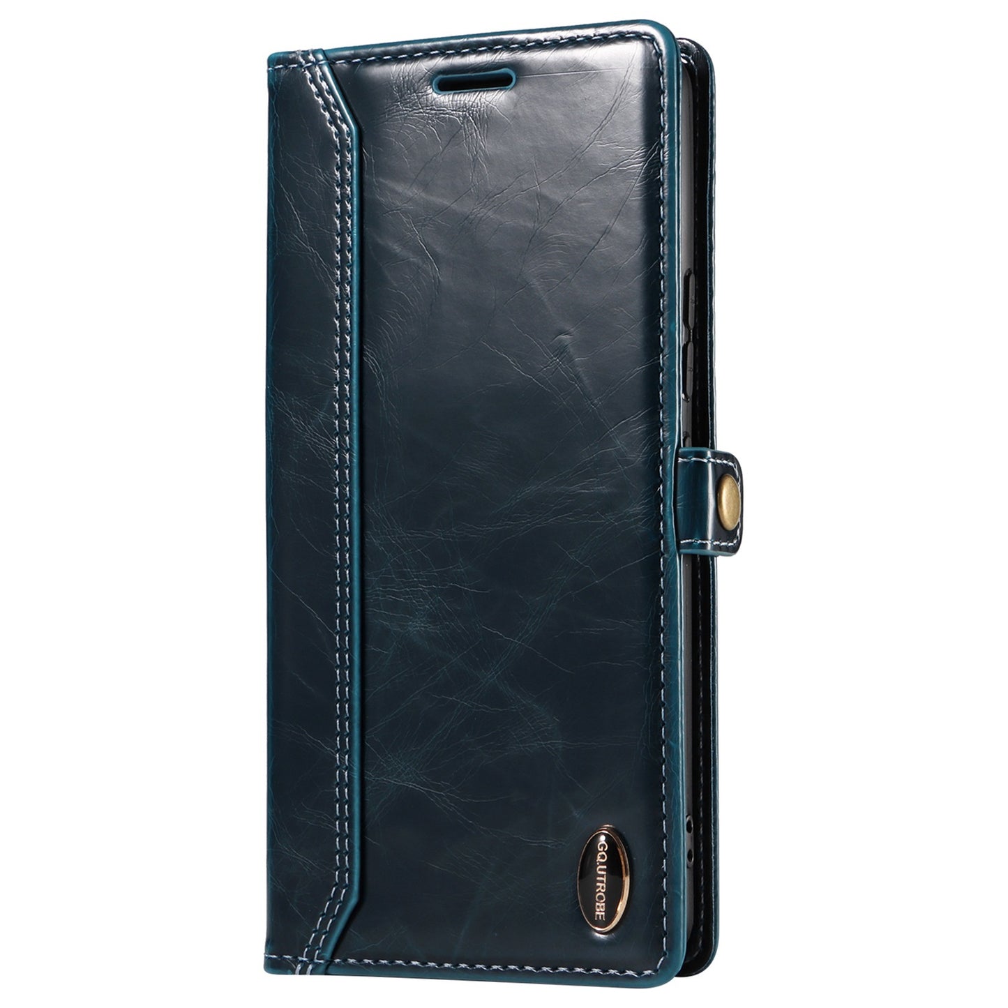 GQ.UTROBE 010 Series RFID Blocking PU Leather+TPU Phone Cover for Samsung Galaxy S22+ 5G, Anti-dust Anti-scratch Phone Supporting Stand Wallet Case