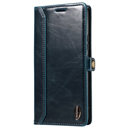 GQ.UTROBE 010 Series RFID Blocking PU Leather+TPU Phone Cover for Samsung Galaxy S22+ 5G, Anti-dust Anti-scratch Phone Supporting Stand Wallet Case