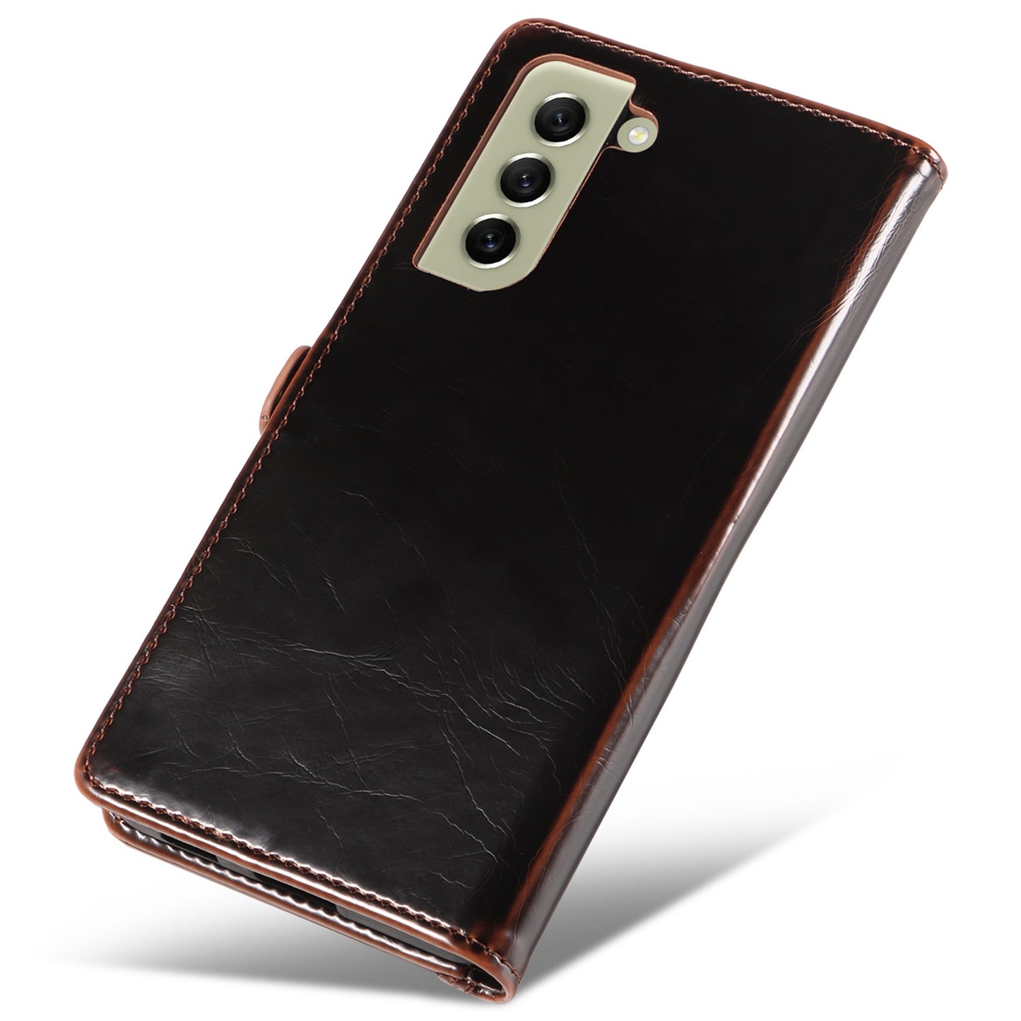 GQ.UTROBE 010 Series RFID Blocking PU Leather+TPU Phone Cover for Samsung Galaxy S22+ 5G, Anti-dust Anti-scratch Phone Supporting Stand Wallet Case