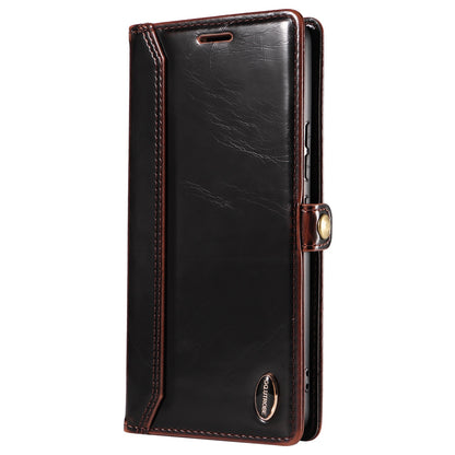 GQ.UTROBE 010 Series RFID Blocking PU Leather+TPU Phone Cover for Samsung Galaxy S22+ 5G, Anti-dust Anti-scratch Phone Supporting Stand Wallet Case