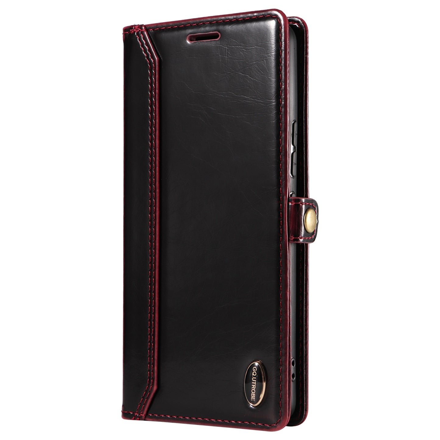 GQ.UTROBE 010 Series RFID Blocking PU Leather+TPU Phone Cover for Samsung Galaxy S22+ 5G, Anti-dust Anti-scratch Phone Supporting Stand Wallet Case