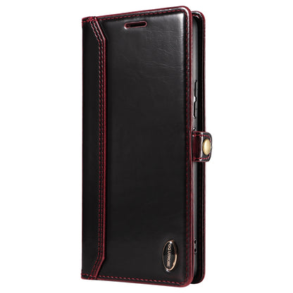 GQ.UTROBE 010 Series RFID Blocking PU Leather+TPU Phone Cover for Samsung Galaxy S22+ 5G, Anti-dust Anti-scratch Phone Supporting Stand Wallet Case