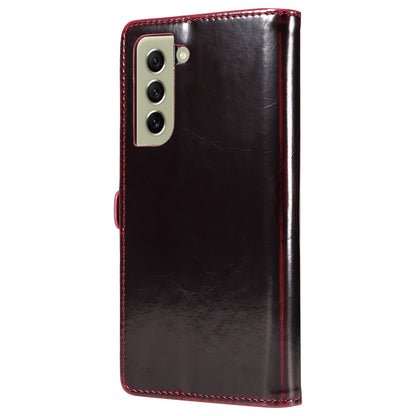 GQ.UTROBE 010 Series RFID Blocking PU Leather+TPU Phone Cover for Samsung Galaxy S22+ 5G, Anti-dust Anti-scratch Phone Supporting Stand Wallet Case