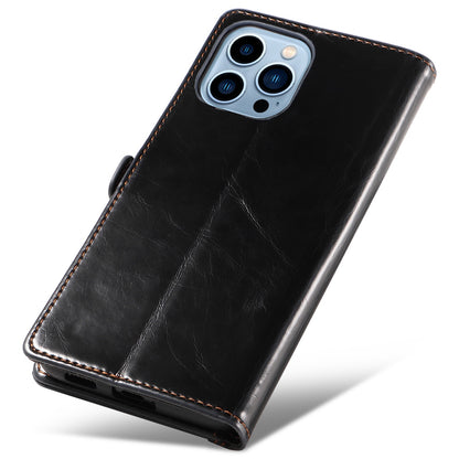 GQ.UTROBE 010 Series Phone Cover for iPhone 13 Pro 6.1 inch Fully Wrapped RFID Blocking PU Leather Cell Phone Wallet Case with Viewing Stand