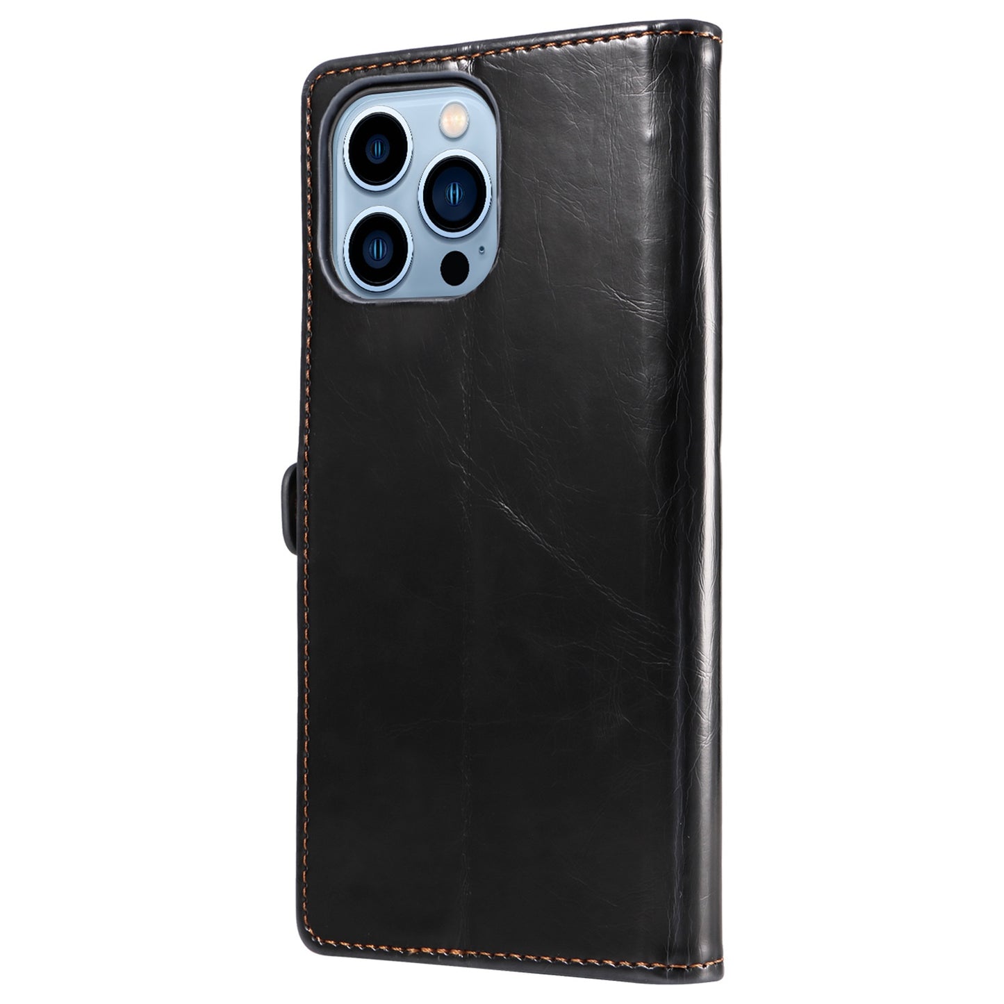 GQ.UTROBE 010 Series Phone Cover for iPhone 13 Pro 6.1 inch Fully Wrapped RFID Blocking PU Leather Cell Phone Wallet Case with Viewing Stand