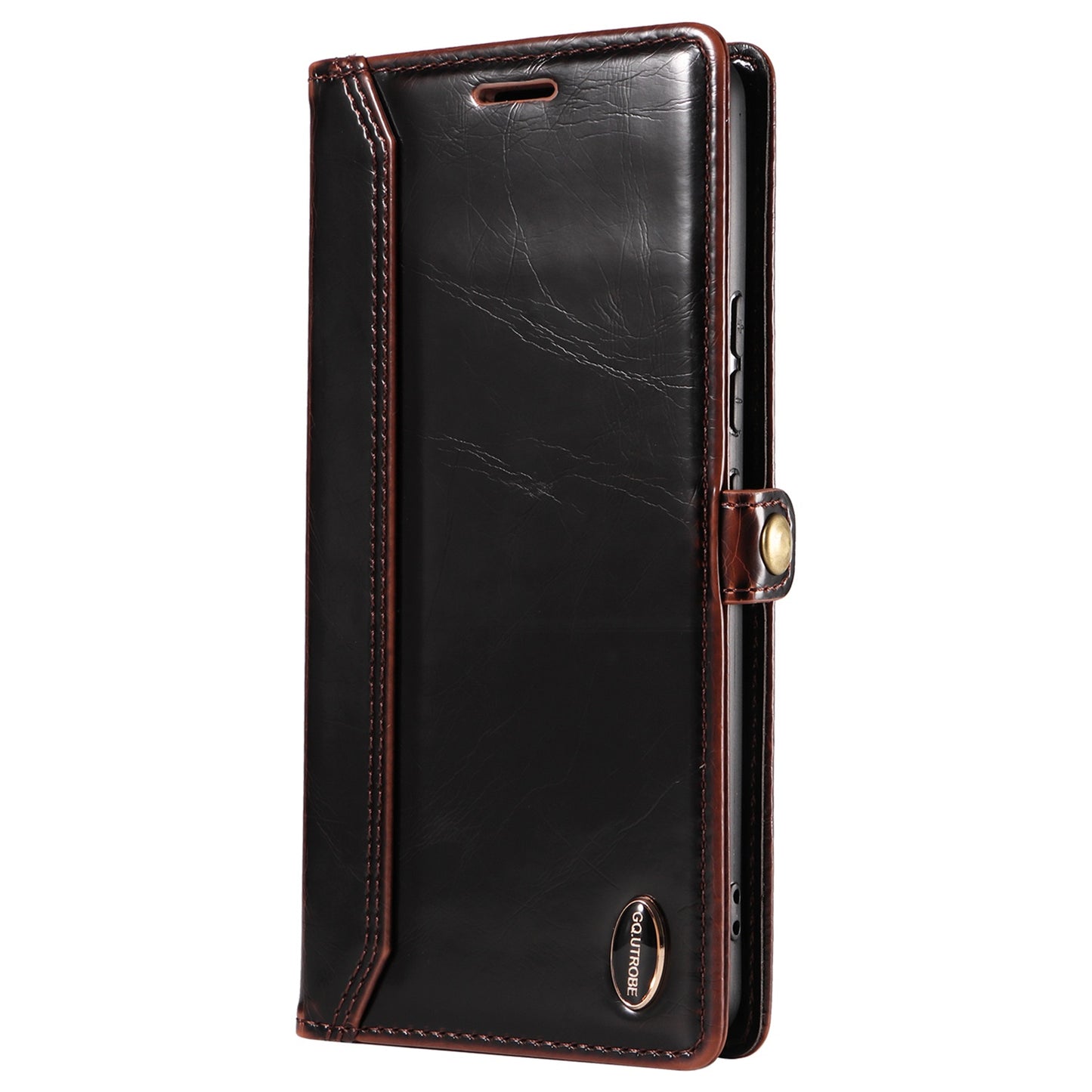 GQ.UTROBE 010 Series Phone Cover for iPhone 13 Pro 6.1 inch Fully Wrapped RFID Blocking PU Leather Cell Phone Wallet Case with Viewing Stand
