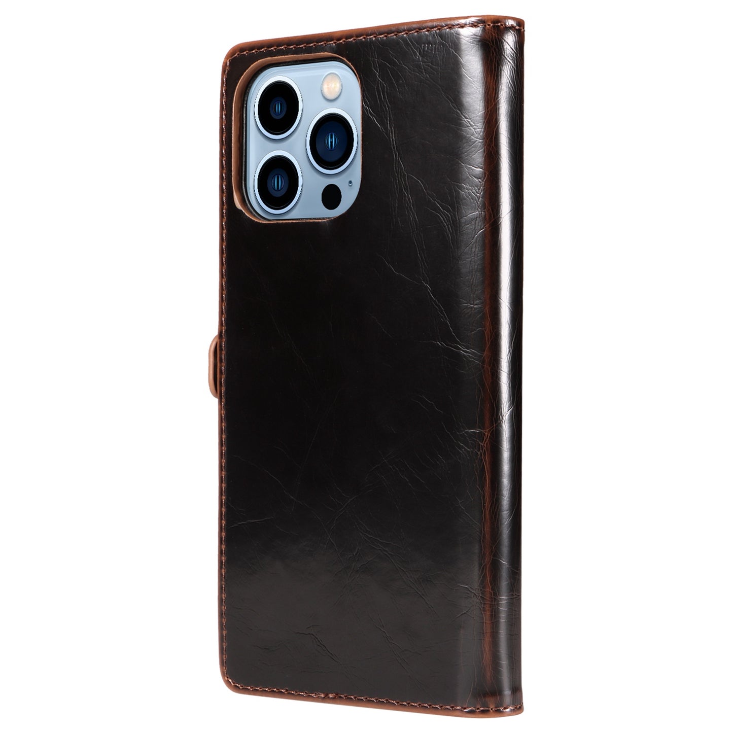 GQ.UTROBE 010 Series Phone Cover for iPhone 13 Pro 6.1 inch Fully Wrapped RFID Blocking PU Leather Cell Phone Wallet Case with Viewing Stand